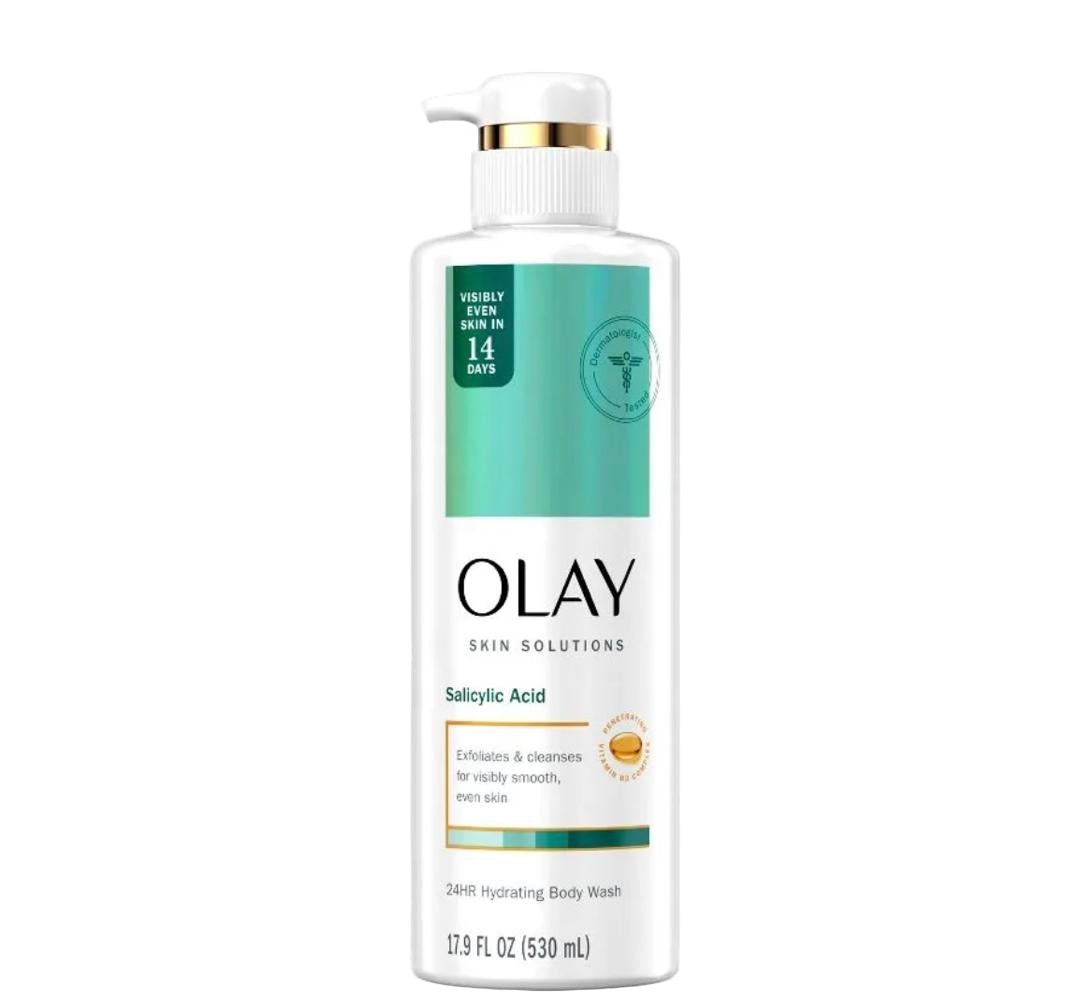 Olay exfoliating body wash with salicylic acid for acne-prone skin 